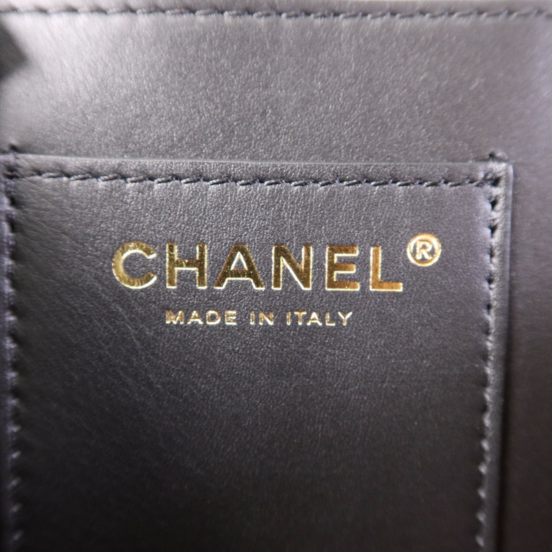 CHANEL 牛皮皮革Backpack金扣背包-5