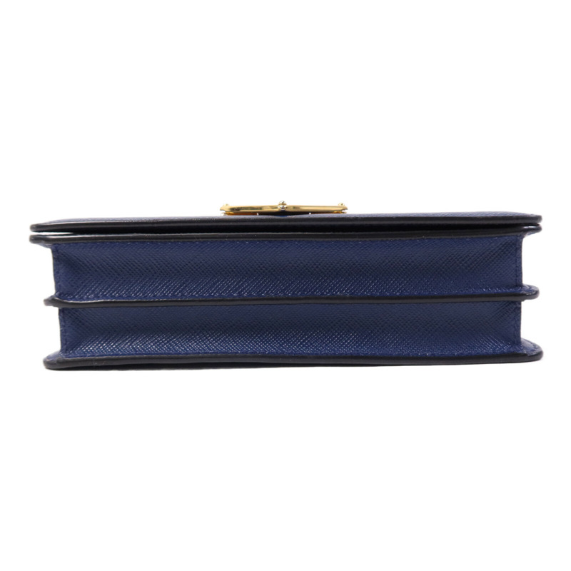 PRADA 牛皮皮革Shoulder Bag金扣鏈帶肩背袋-3