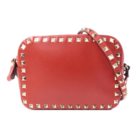 Valentino 牛皮皮革Garavani Rockstud Crossbody Bag金扣肩背袋