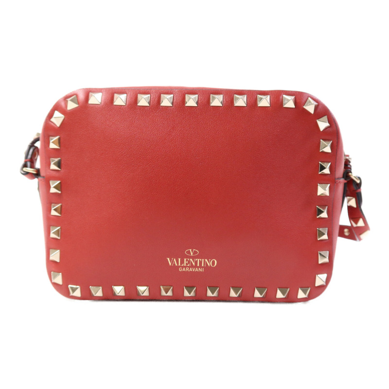 Valentino 牛皮皮革Garavani Rockstud Crossbody Bag金扣肩背袋-1