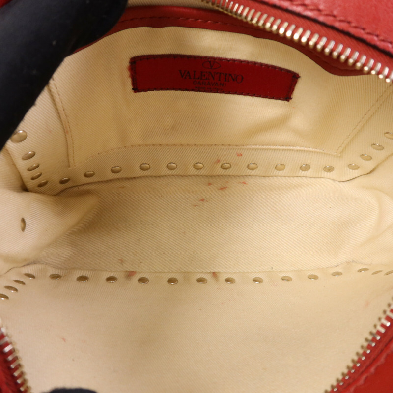 Valentino 牛皮皮革Garavani Rockstud Crossbody Bag金扣肩背袋-4