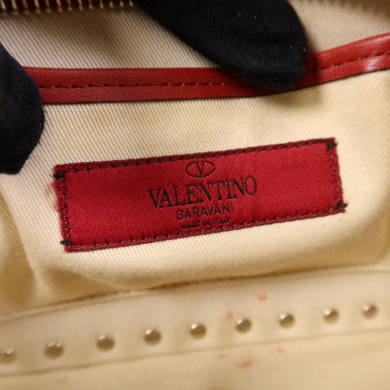 Valentino 牛皮皮革Garavani Rockstud Crossbody Bag金扣肩背袋-5