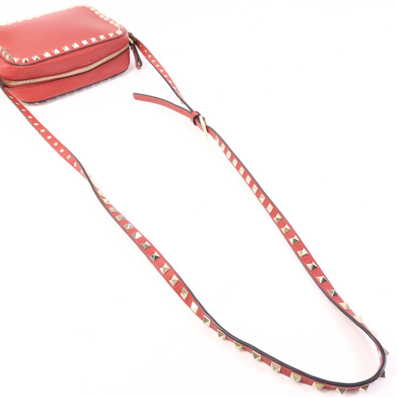 Valentino 牛皮皮革Garavani Rockstud Crossbody Bag金扣肩背袋-7