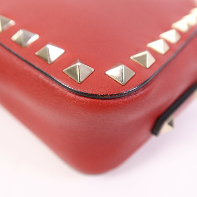 Valentino 牛皮皮革Garavani Rockstud Crossbody Bag金扣肩背袋-11