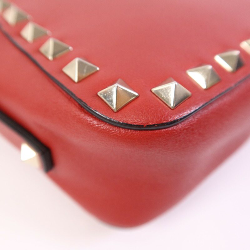Valentino 牛皮皮革Garavani Rockstud Crossbody Bag金扣肩背袋-12