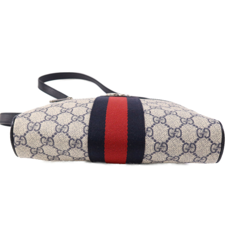 GUCCI 塗層帆布Ophidia Messenger GG Supreme銀扣肩背袋-3