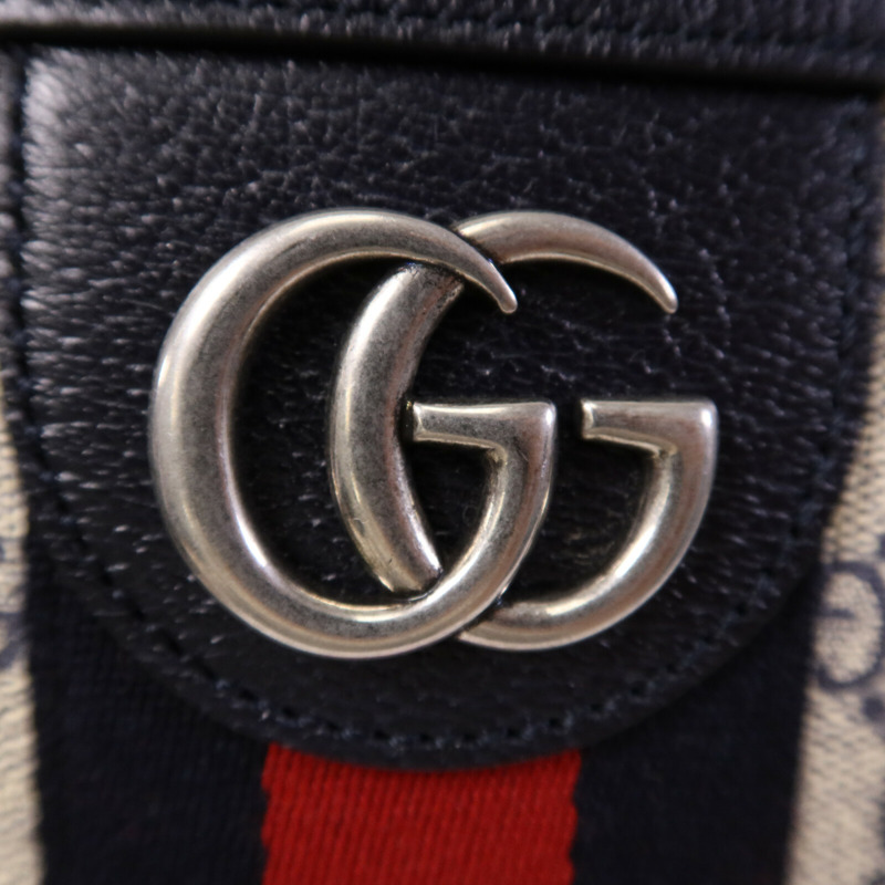 GUCCI 塗層帆布Ophidia Messenger GG Supreme銀扣肩背袋-6