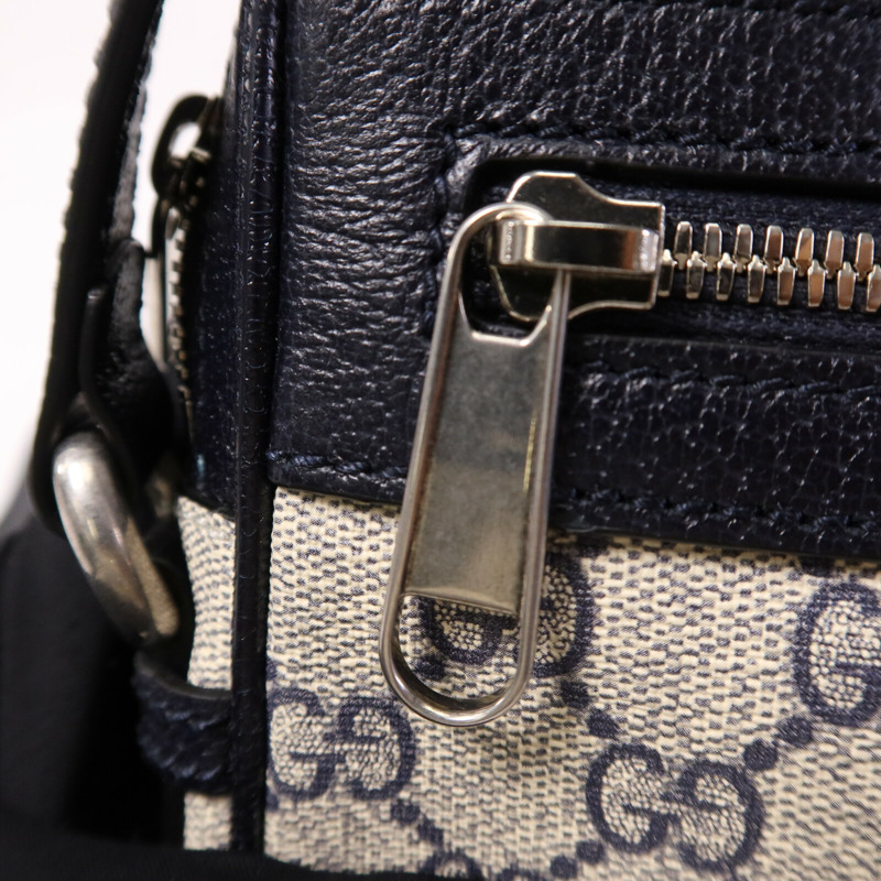 GUCCI 塗層帆布Ophidia Messenger GG Supreme銀扣肩背袋-14