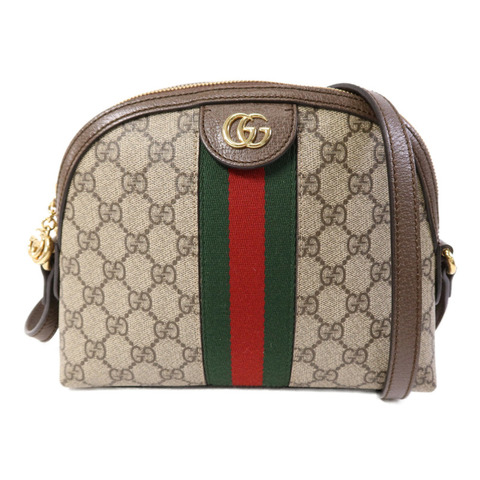 GUCCI 塗層帆布Ophidia GG金扣肩背袋