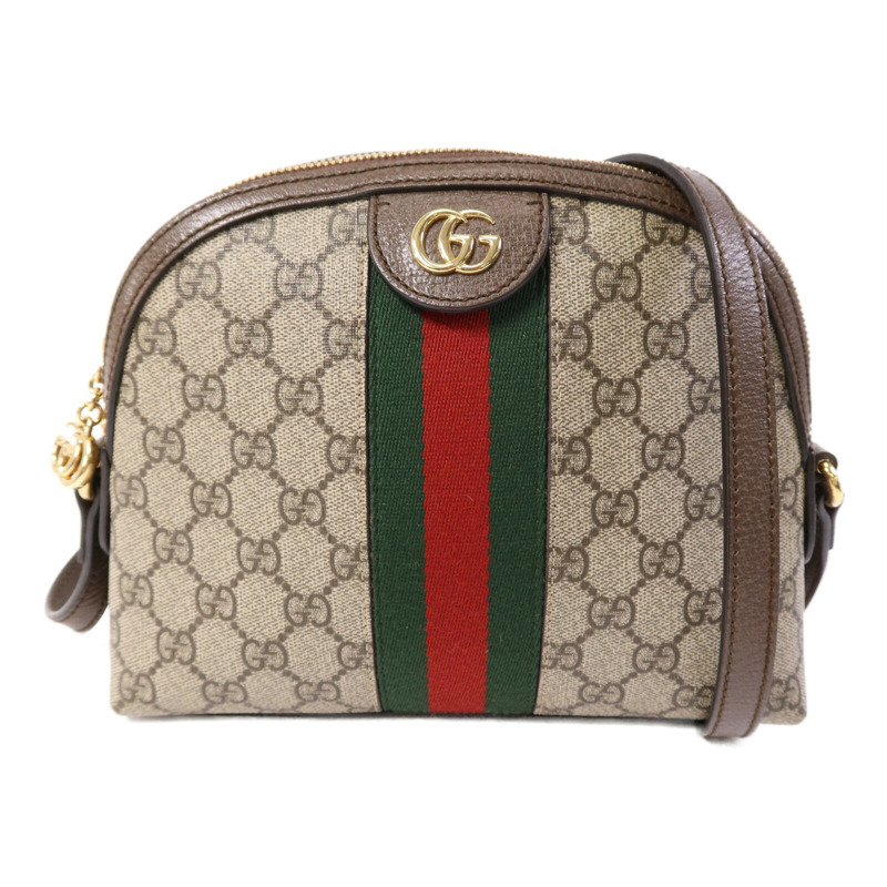 GUCCI 塗層帆布Ophidia GG金扣肩背袋-0