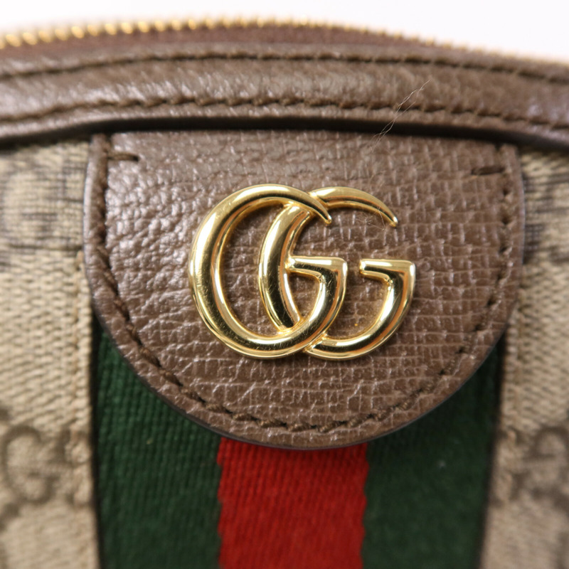 GUCCI 塗層帆布Ophidia GG金扣肩背袋-6