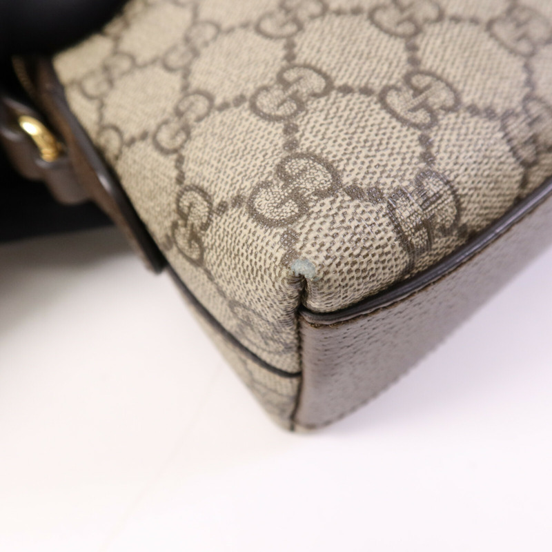 GUCCI 塗層帆布Ophidia GG金扣肩背袋-11