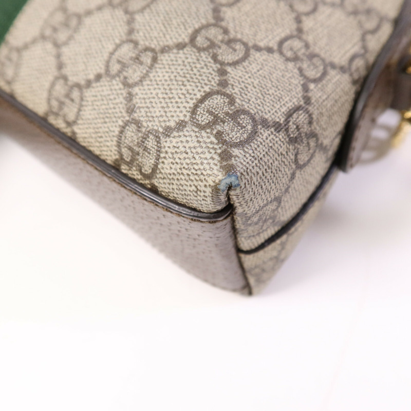GUCCI 塗層帆布Ophidia GG金扣肩背袋-13