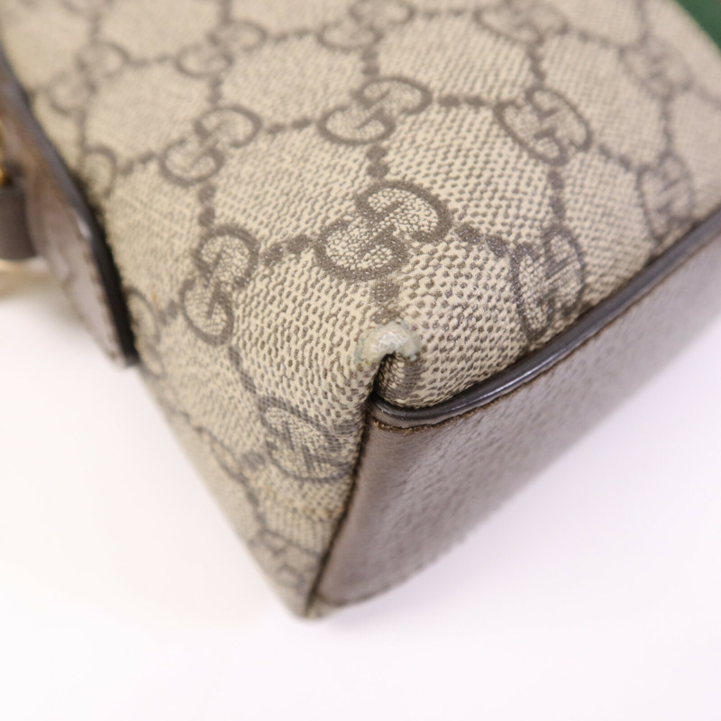 GUCCI 塗層帆布Ophidia GG金扣肩背袋-14