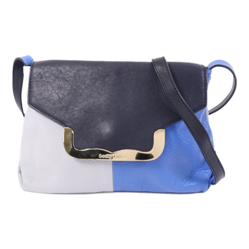 SEE BY CHLOE 牛皮皮革Shoulder Bag金扣肩背袋-0