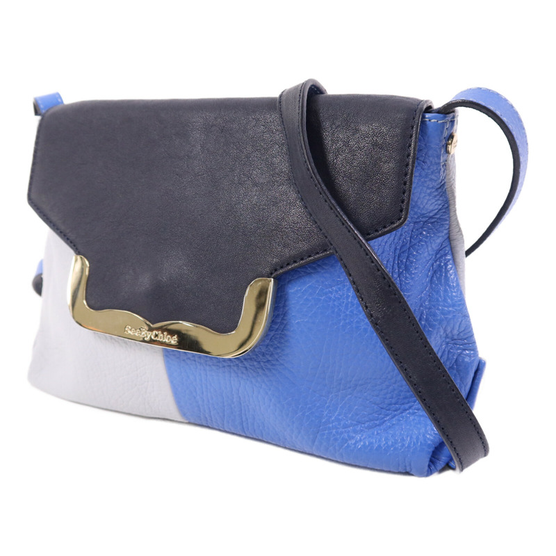 SEE BY CHLOE 牛皮皮革Shoulder Bag金扣肩背袋-2