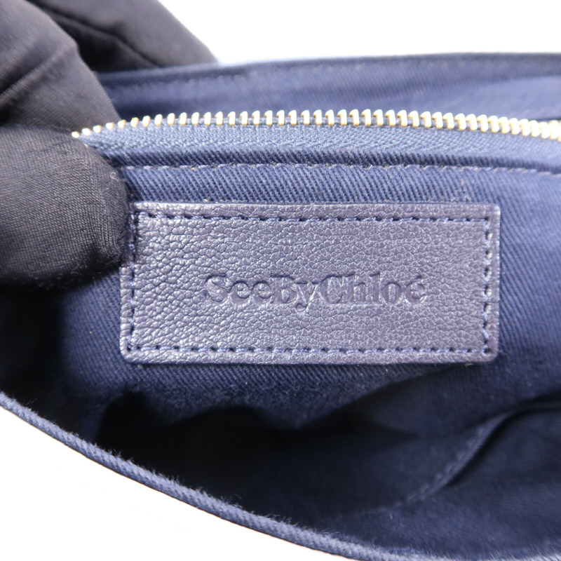 SEE BY CHLOE 牛皮皮革Shoulder Bag金扣肩背袋-5
