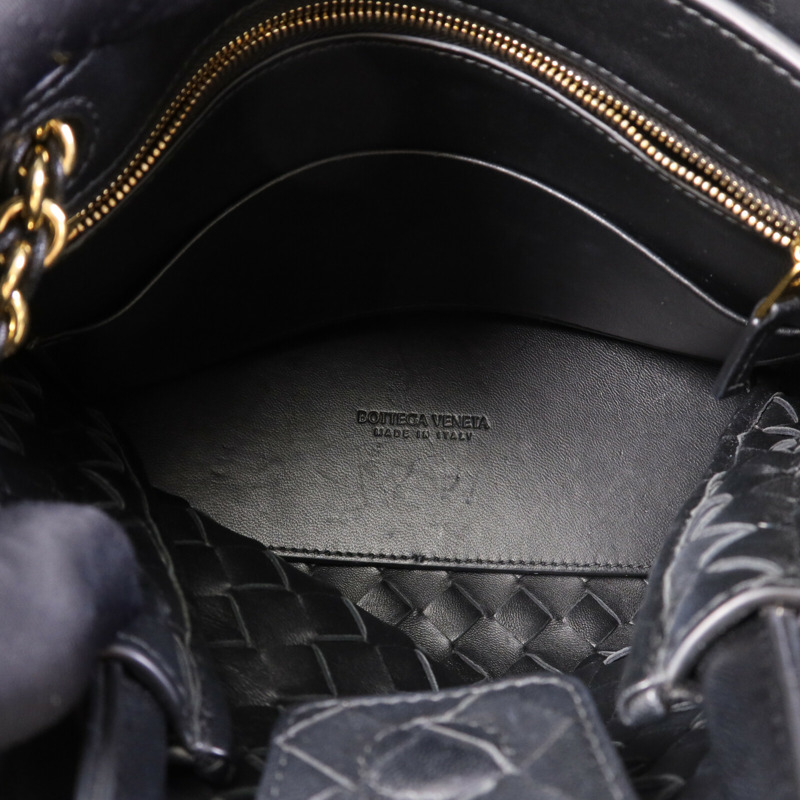 BOTTEGA VENETA 羊皮皮革Andiamo Small金扣鏈帶手挽肩背兩用袋-4