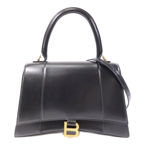 BALENCIAGA 牛皮皮革Hourglass Medium金扣手挽肩背兩用袋