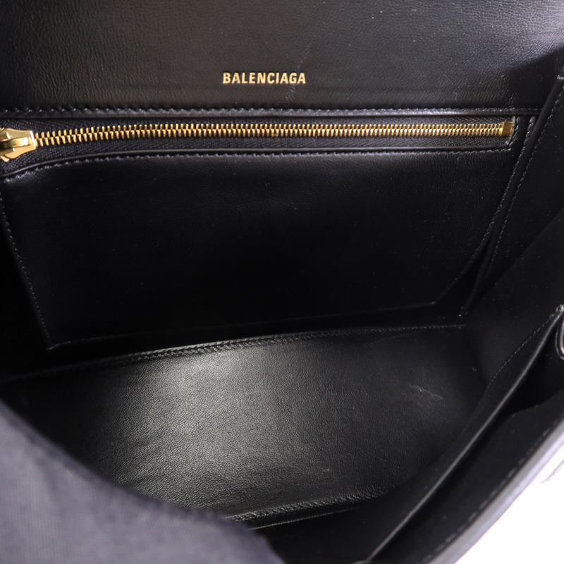 BALENCIAGA 牛皮皮革Hourglass Medium金扣手挽肩背兩用袋-4