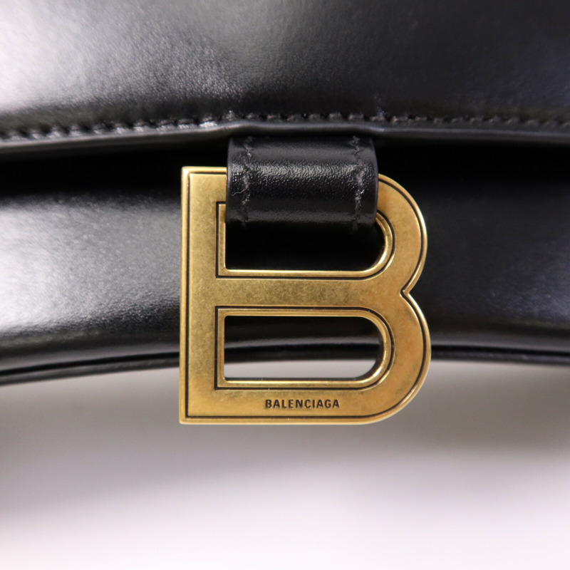 BALENCIAGA 牛皮皮革Hourglass Medium金扣手挽肩背兩用袋-6