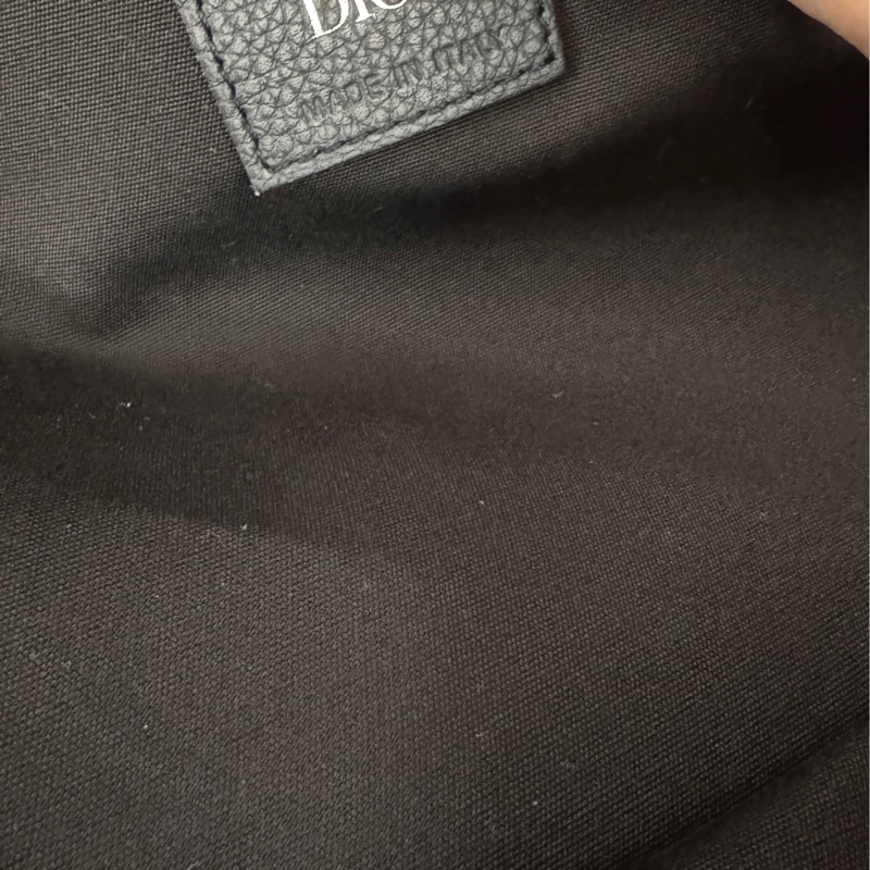 迪奧DIOR 近全新後背包書包經典牛仔藍丹寧藍緹花後背包-18