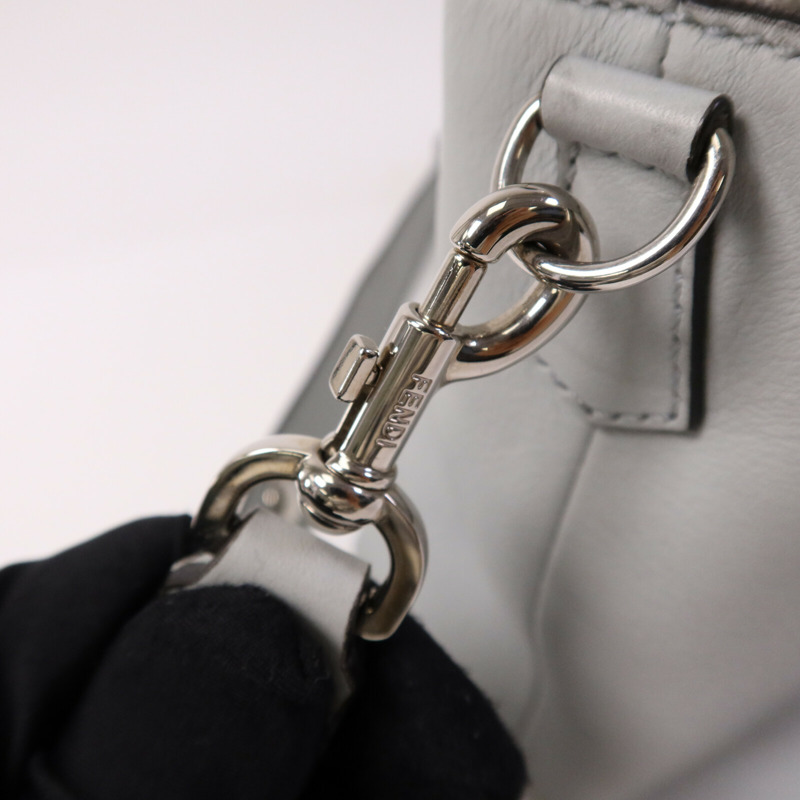 FENDI 牛皮皮革By The Way銀扣手挽肩背兩用袋-6