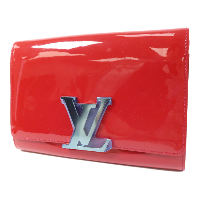 LOUIS VUITTON Monogram Vernis Louise EW金扣手拿包-2