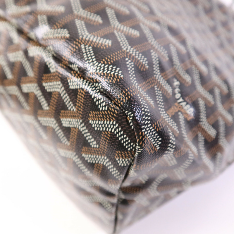 GOYARD 塗層帆布Saint Louis PM銀扣肩背袋-10