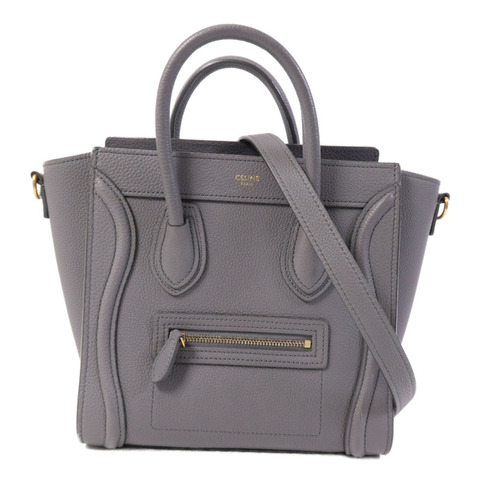 CELINE 牛皮皮革Nano Luggage金扣手挽肩背兩用袋