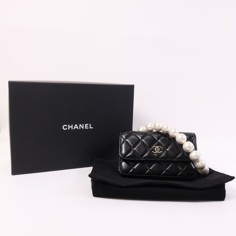 CHANEL 羊皮皮革Shoulder Bag金扣肩背袋-7