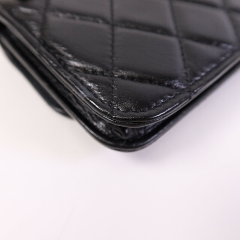 CHANEL 羊皮皮革Shoulder Bag金扣肩背袋-11