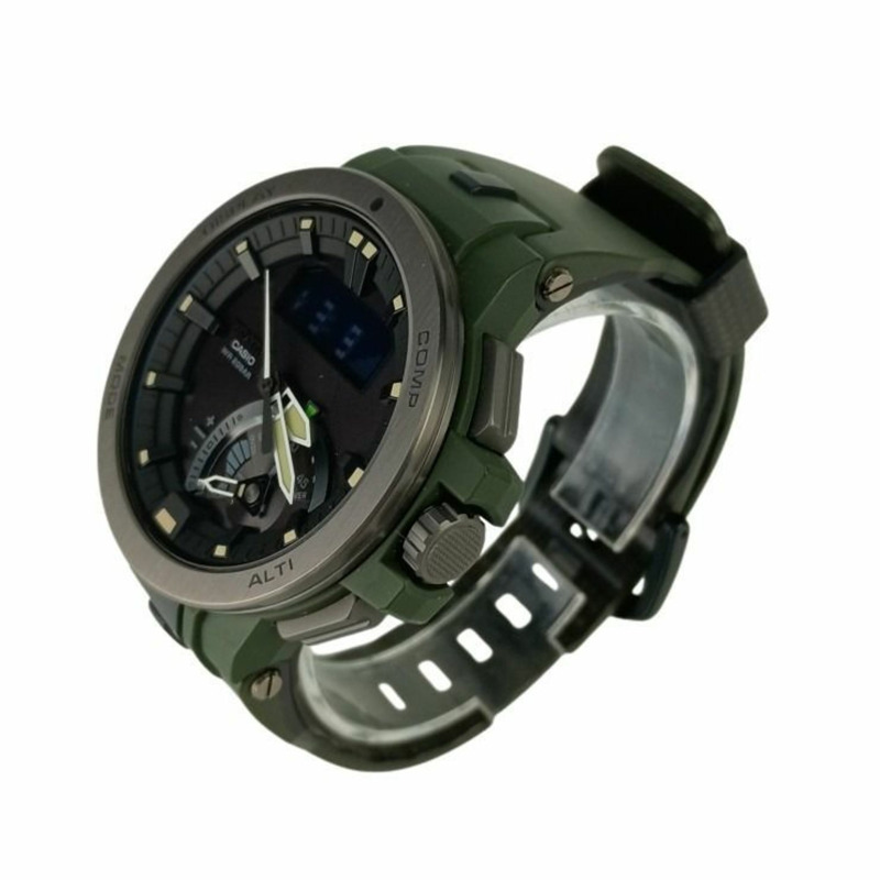 卡西歐 Pro Trek Multifield 系列 PRW70003JF 男士腕錶，黑色錶盤，樹脂和不鏽鋼材質-1