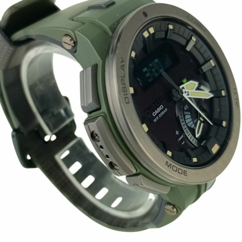 卡西歐 Pro Trek Multifield 系列 PRW70003JF 男士腕錶，黑色錶盤，樹脂和不鏽鋼材質-4