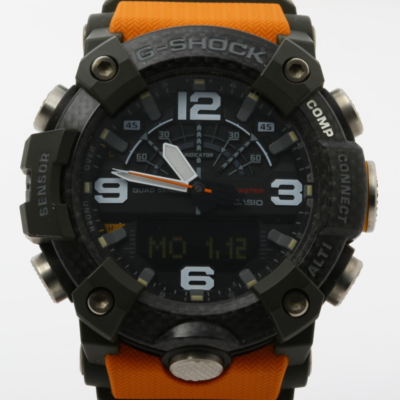 卡西歐 G-SHOCK Master of G Land Mudmaster GGB1001A9JF 男士腕錶，黑色碳纖維樹脂-0