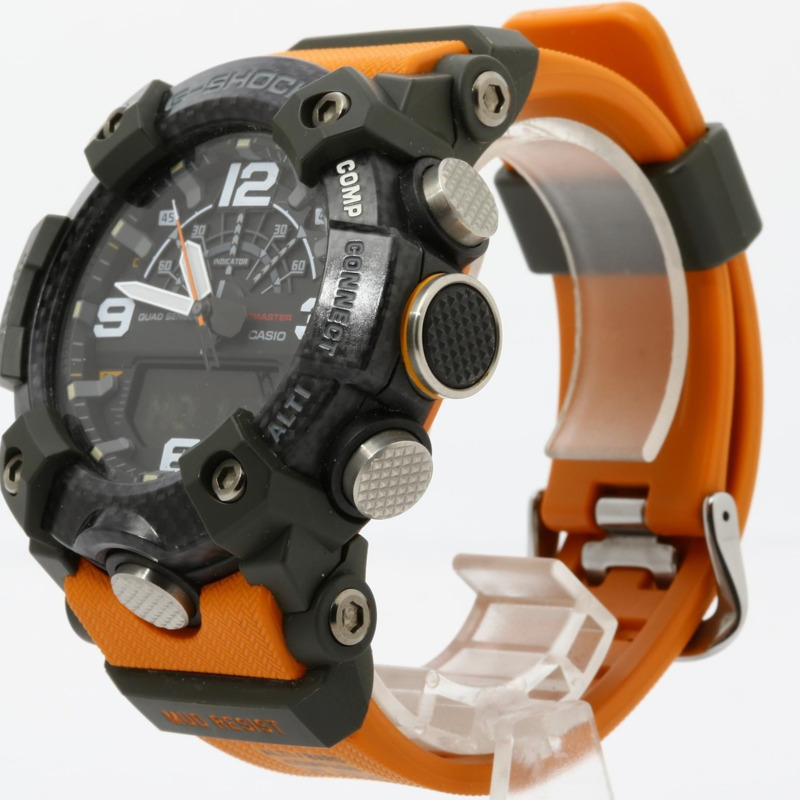 卡西歐 G-SHOCK Master of G Land Mudmaster GGB1001A9JF 男士腕錶，黑色碳纖維樹脂-1