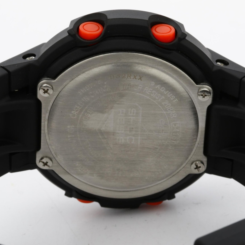 Casio G-SHOCK 指針/數位雙顯 AW500 系列 AW500E1EJF 男士手錶，黑色樹脂錶殼-3
