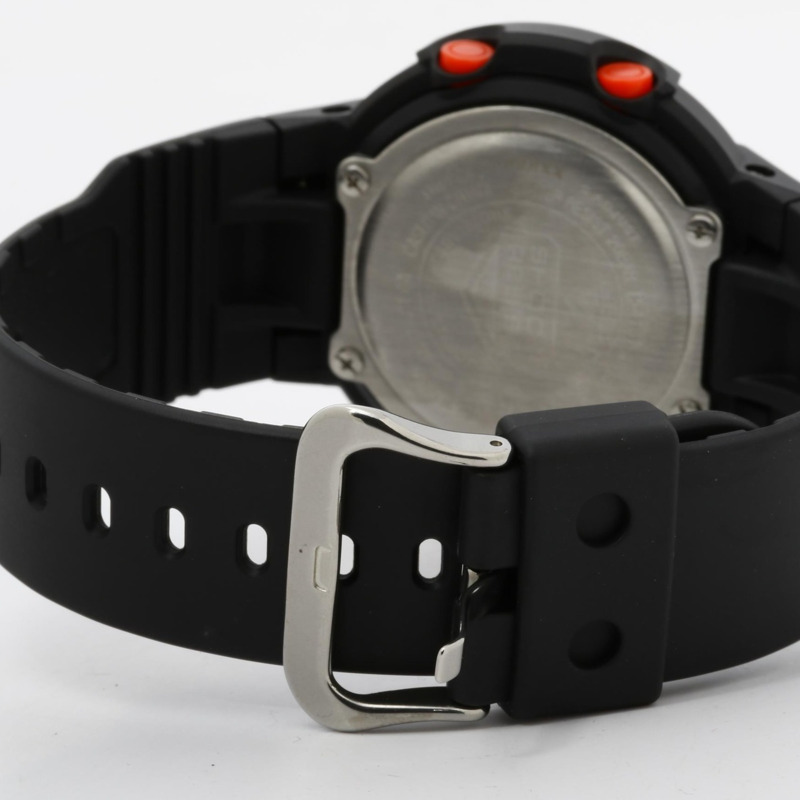 Casio G-SHOCK 指針/數位雙顯 AW500 系列 AW500E1EJF 男士手錶，黑色樹脂錶殼-4