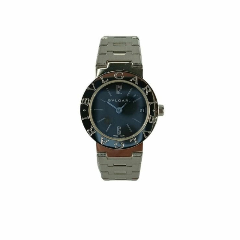 寶格麗 (BVLGARI) BB23SS 黑色錶盤不鏽鋼女士模擬腕錶-0