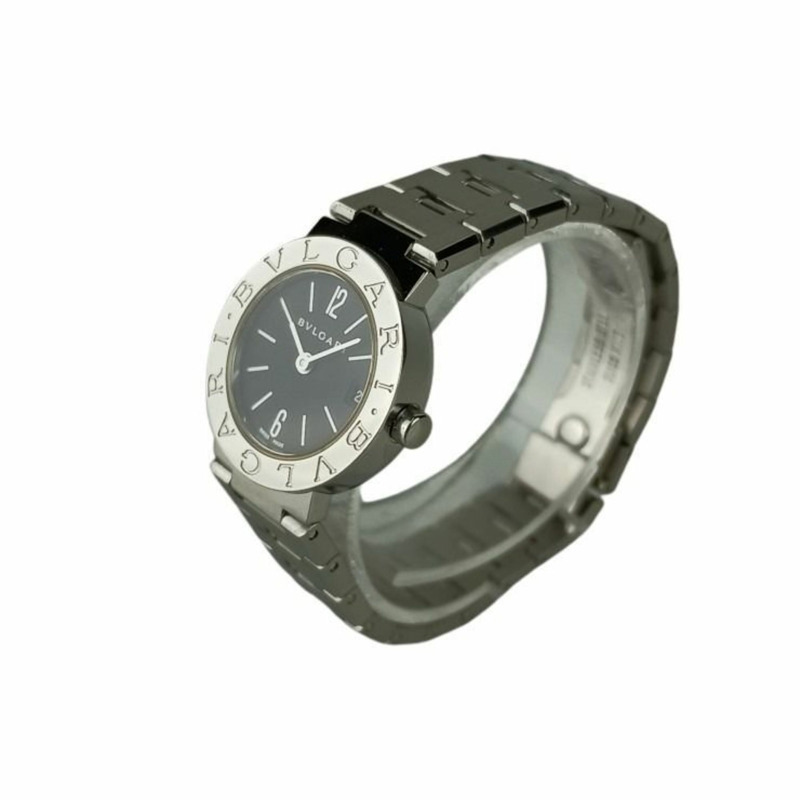 寶格麗 (BVLGARI) BB23SS 黑色錶盤不鏽鋼女士模擬腕錶-1