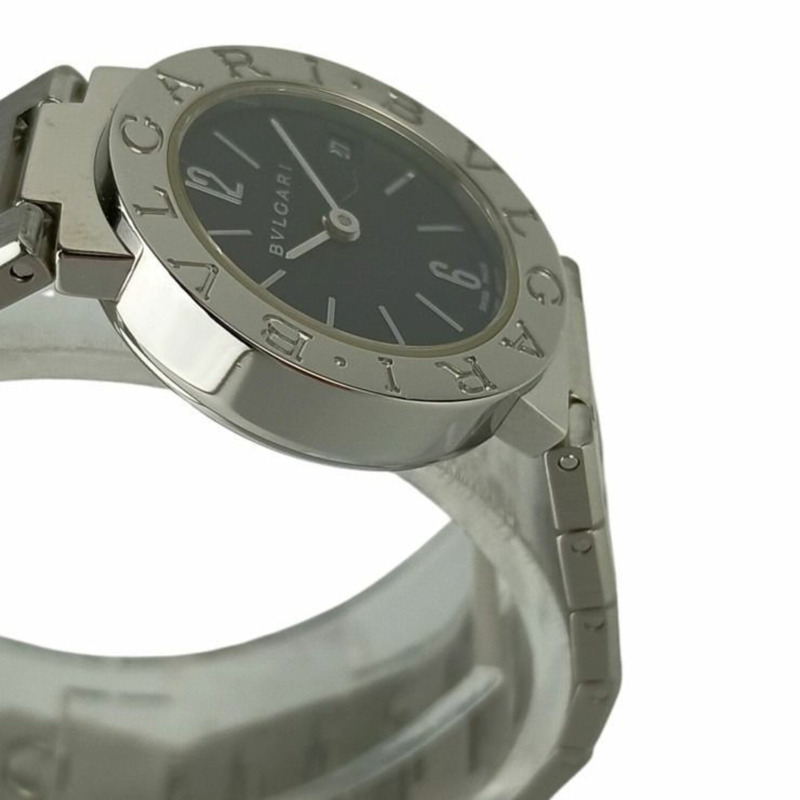 寶格麗 (BVLGARI) BB23SS 黑色錶盤不鏽鋼女士模擬腕錶-4