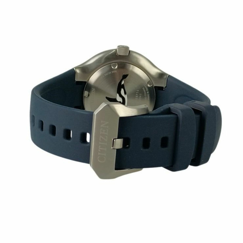 西鐵城 Promaster Marine 腕錶 BN023101L E168S128714 藍色錶盤 不鏽鋼錶帶 橡膠錶帶 男士模擬指針-5