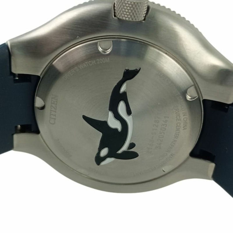 西鐵城 Promaster Marine 腕錶 BN023101L E168S128714 藍色錶盤 不鏽鋼錶帶 橡膠錶帶 男士模擬指針-7