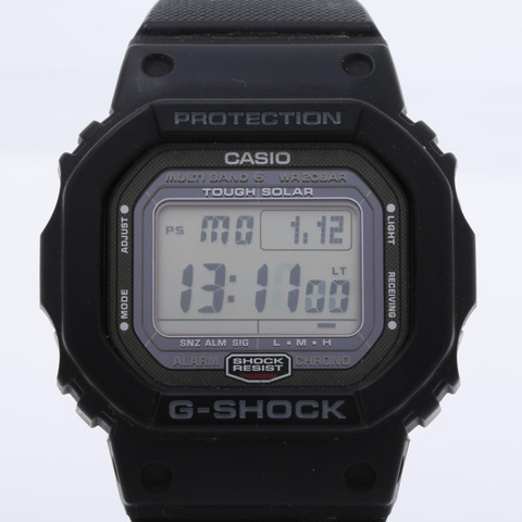 卡西歐 G-SHOCK DIGITAL 5000 系列 GW5000U 男士數位手錶，黑色，不鏽鋼，樹脂