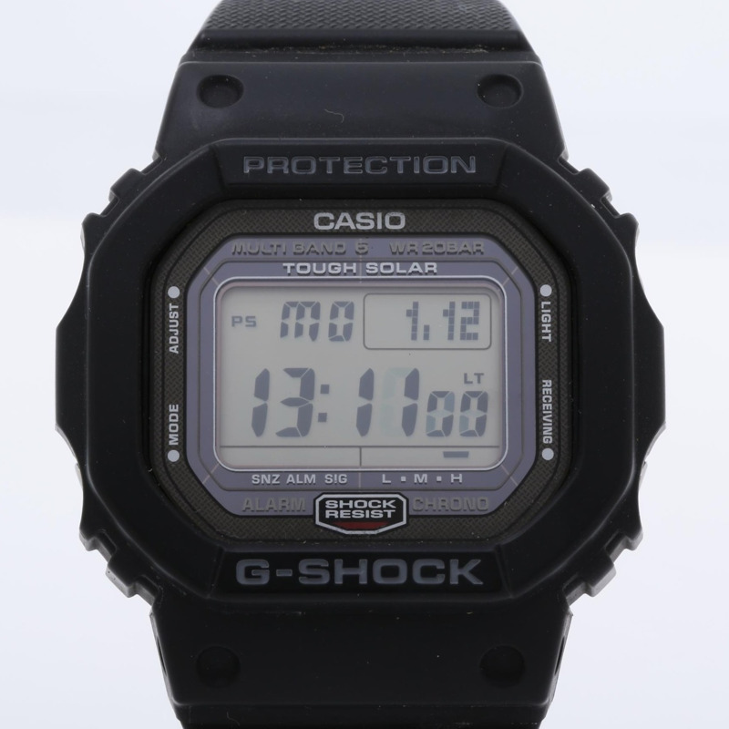 卡西歐 G-SHOCK DIGITAL 5000 系列 GW5000U 男士數位手錶，黑色，不鏽鋼，樹脂-0