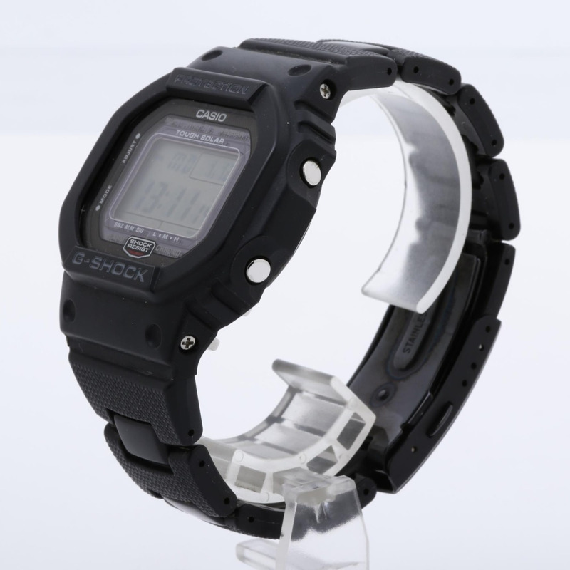 卡西歐 G-SHOCK DIGITAL 5000 系列 GW5000U 男士數位手錶，黑色，不鏽鋼，樹脂-1