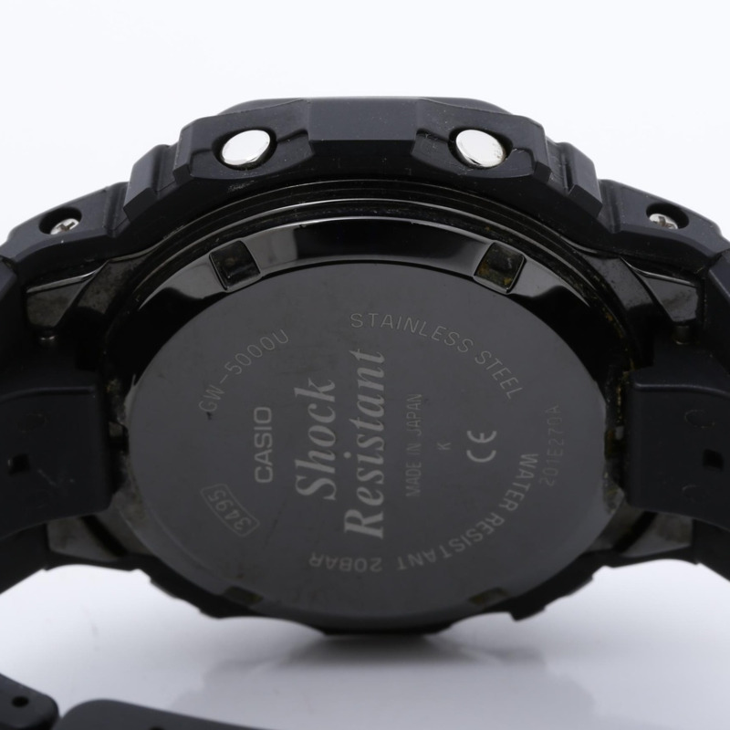 卡西歐 G-SHOCK DIGITAL 5000 系列 GW5000U 男士數位手錶，黑色，不鏽鋼，樹脂-3