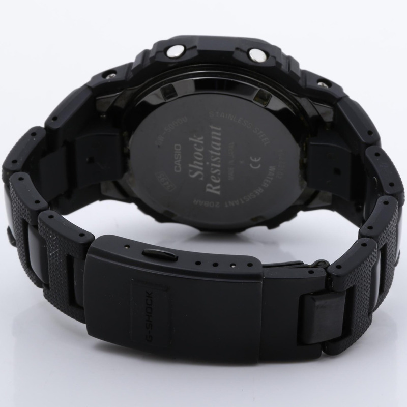 卡西歐 G-SHOCK DIGITAL 5000 系列 GW5000U 男士數位手錶，黑色，不鏽鋼，樹脂-4