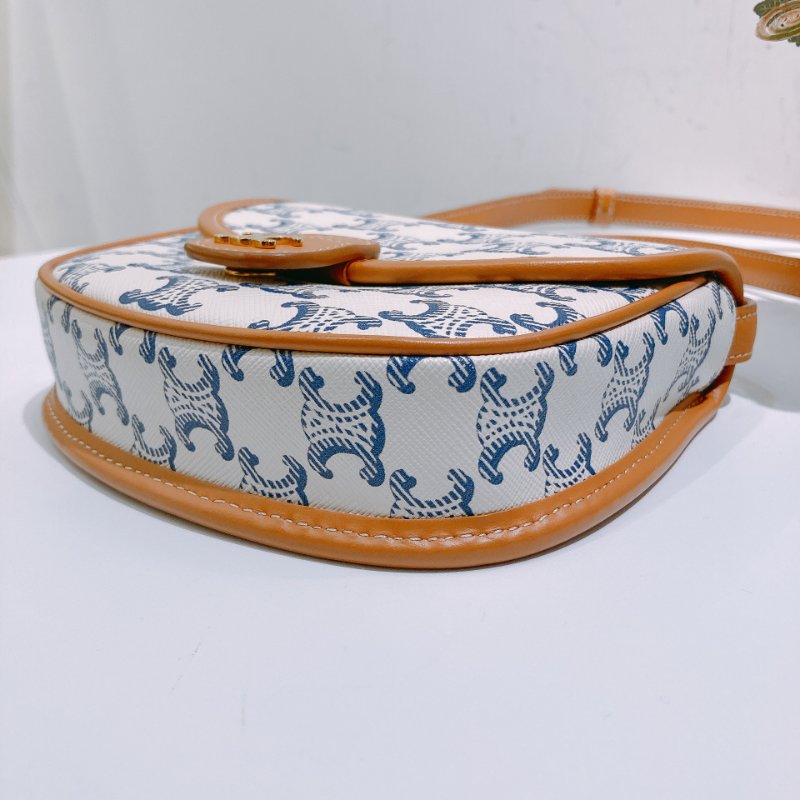 TW4696 Celine 塞琳 斜背包 白藍凱旋門 Triomphe Canvas Mini Besace-6