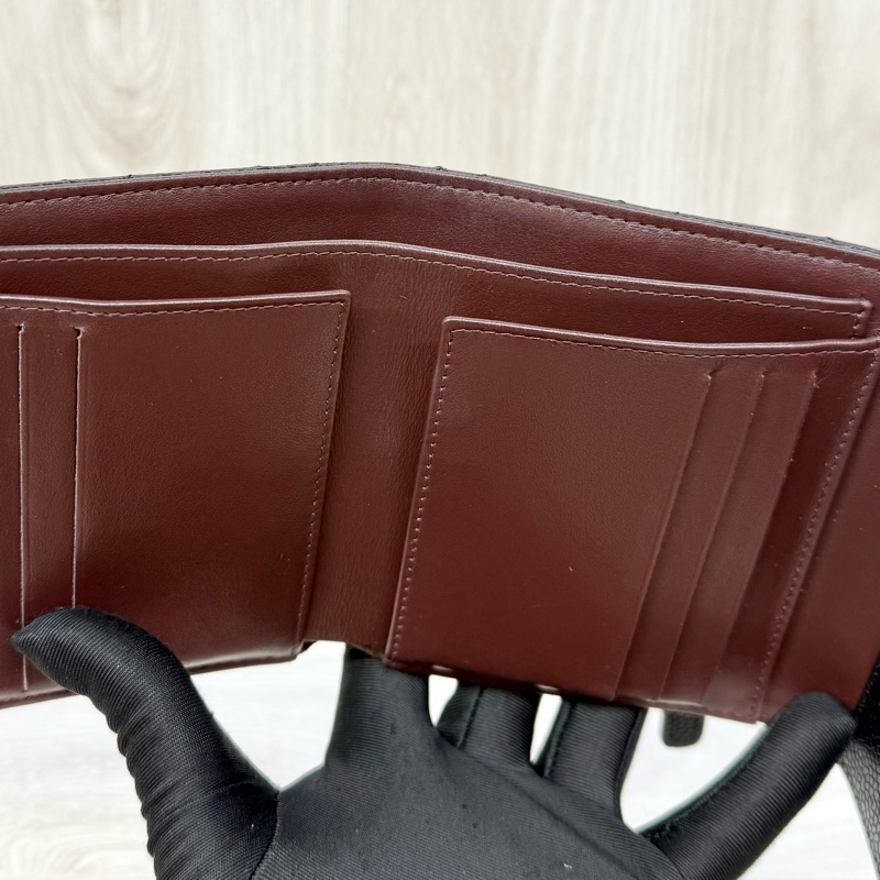 Chanel黑金荔枝牛皮三折短夾AP0231-11